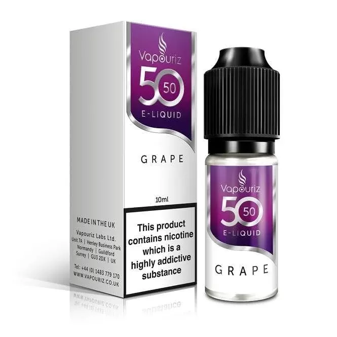 Vapouriz Grape E Liquid – 50/50 Series (10ml)