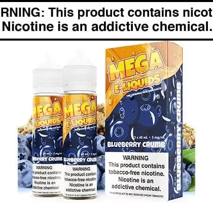 BLUEBERRY CRUMB BY MEGA E LIQUIDS 120ML - Vapejuice