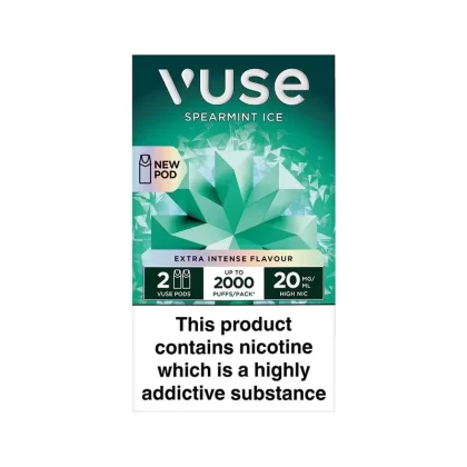 Vuse Extra Intense Spearmint Ice Pods (2 Pack) - Strength#20mg>10mg