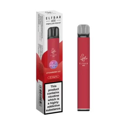 ELFBAR 600 Prefilled Pod Kit Strawberry Ice - Ejuicewarehouse