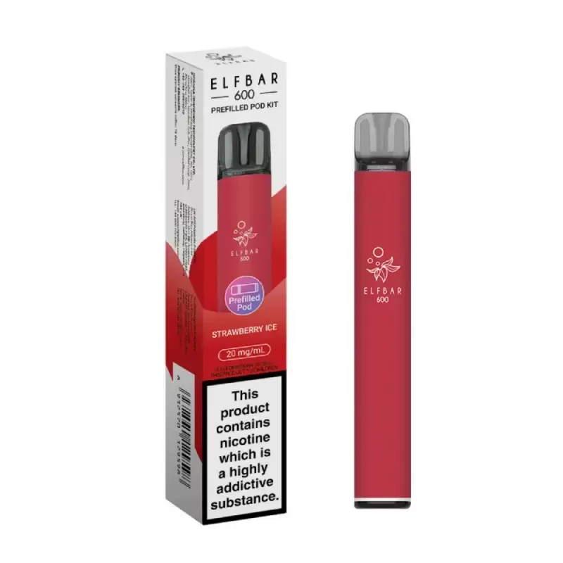 ELFBAR 600 Prefilled Pod Kit Strawberry Ice - Ejuicewarehouse