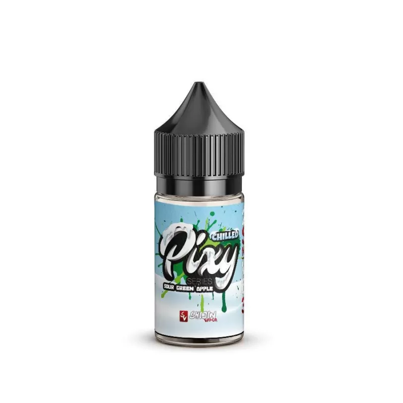 Pixy CHILLED TFN Salt Premium E-Liquid 30ml - Sour Green Apple / 24mg - Vapeciga - Image 3