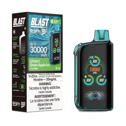Drip’n Fasta Blast By Envi Green Apple Ice 30K Disposable Vape - STRENGTH#20MG>20MG (ONT-TAX)