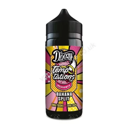 Doozy Temptations Banana Split E-Liquid Shortfill - Vapestreams Co