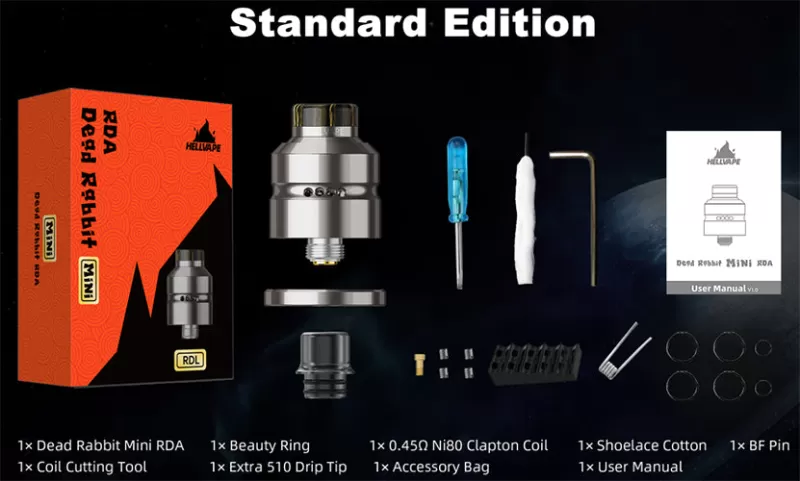 Hellvape Dead Rabbit Mini RDA Atomizer - Gunmetal - Image 3