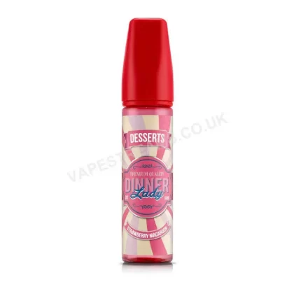 Dinner Lady Strawberry Macaroon E-Liquid Shortfill - Vapestreams Co