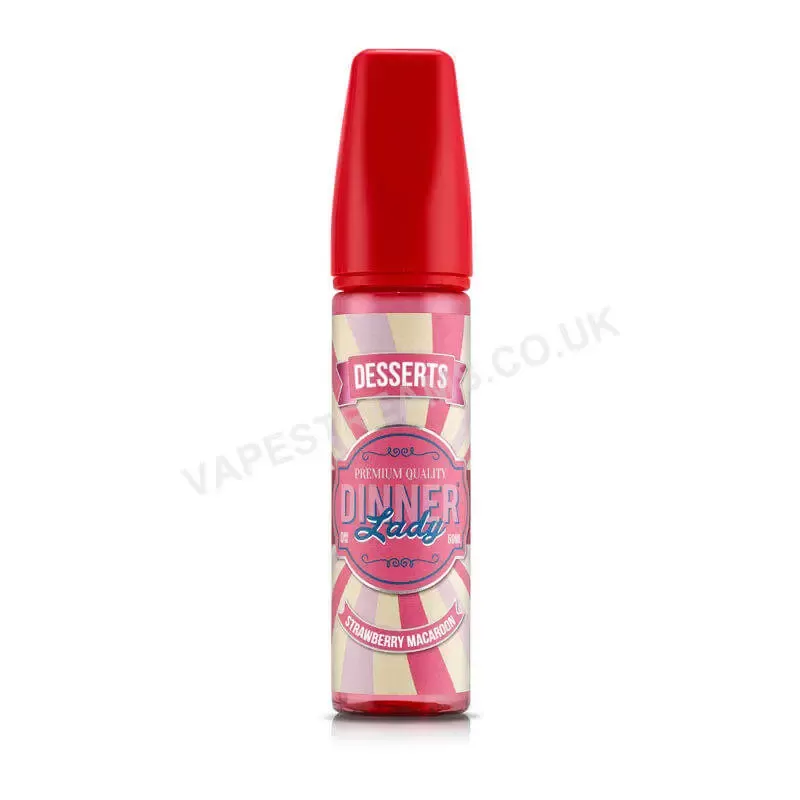 Dinner Lady Strawberry Macaroon E-Liquid Shortfill - Vapestreams Co