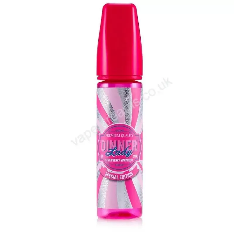Dinner Lady Strawberry Macaroon E-Liquid Shortfill - Vapestreams Co - Image 2