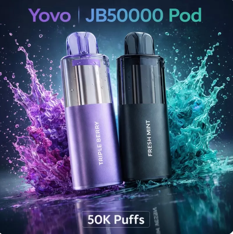 Yovo JB50000 Pod - Black & Blue - Vapeciga - Image 2