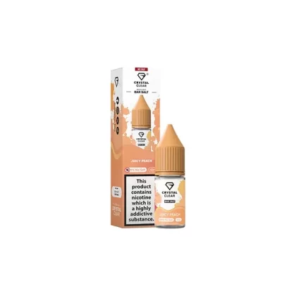 Crystal Clear Bar Salt Juicy Peach E Liquid 10ml - Nicotine Strength#20mg>10mg (CBF46C)