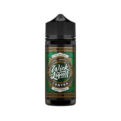 Wick Liquor 100ml E-Liquid Shortfill Contra Shattered - Nicotine Strength#0mg (9A61EA)