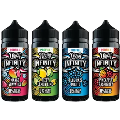 Doozy Infinity Pod Fill 50/50 100ml Shortfill E-liquid - Fizzy Lemon Lime