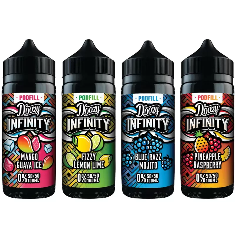 Doozy Infinity Pod Fill 50/50 100ml Shortfill E-liquid - Fizzy Lemon Lime
