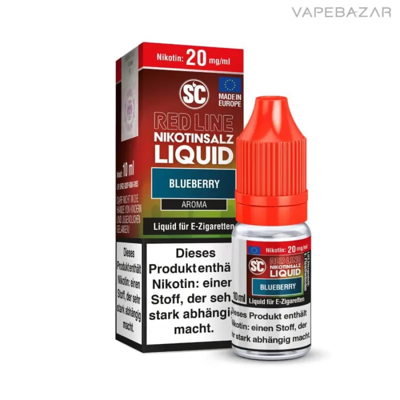 SC Red Line Nikotinsalz Liquid – Blueberry - 10mg/ml, Nikotinfrei