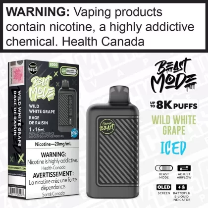 Wild White Grape Iced BEAST MODE Disposable by Flavour Beast