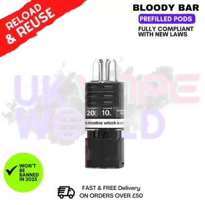 Blueberry Raspberry Bloody Bar 10K Replacement Pod – £5.89