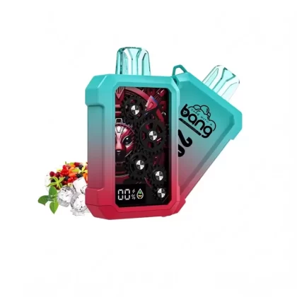 Bang Gear 20K LCD Rechargeable Disposable Vape - Random Flavors(fast Delivery), Strawberry Mango; 3-nicotine, 2-nicotine (F2574C)