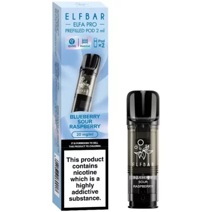 Blueberry Sour Raspberry Elf Bar Elfa Pro Pods (x2) - 20mg (2%)