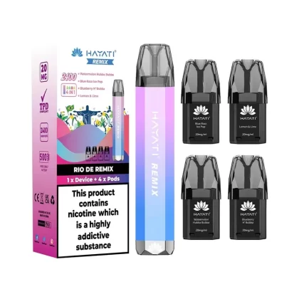 Hayati Remix Pod Kit - Flavour#California Remix>Caribbean Remix>Fiji Remix>Hawaii Remix>Ibiza Remix>Miami Remix>Rio De Remix>Tokyo Remix (E183A2)