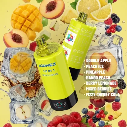 AIRMEZ 12 IN 1 300K – 300K Puffs 90ml E-Liquid Smart LED Disposable Vape