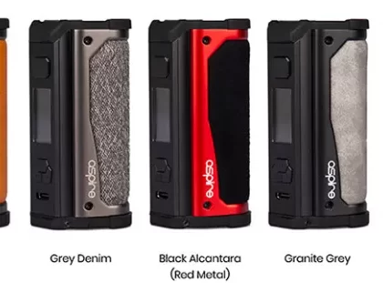 Aspire Rhea Box Mod 200W - Black Alcantara(Black Metal)