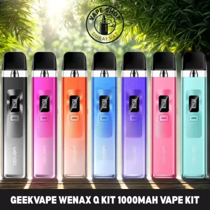 GEEKVAPE Wenax Q Kit 1000mAh Vape kit 25W Pod System Starter Kit in Dubai, UAE - Black, Cobalt Blue