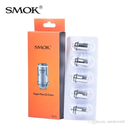 SMOK VAPE PEN 22 CORE COIL HEAD - 1 PCS, Pack Of 5; 0.3 OHMS