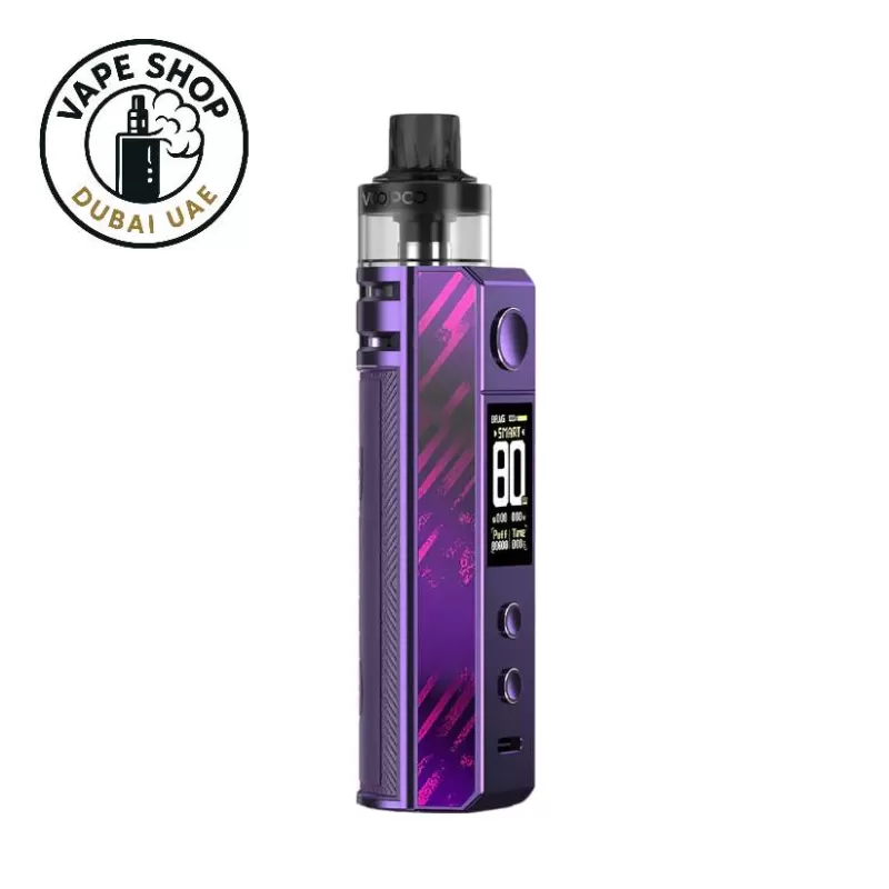 VOOPOO DRAG H80S Kit 80W Vape Kit Pod System in Dubai - Black, Brown (A4FEB7) - Image 3