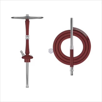 Shisha Hoob GO Wine Red Stainless Steel - Uszczelka; Dyfuzor, Talerzyk (D52080)