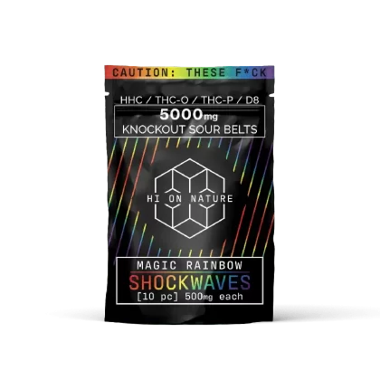 Hi On Nature 5000mg KNOCKOUT SHOCKWAVES – MAGIC RAINBOW - Ejuicewarehouse