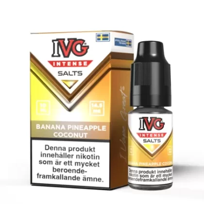 IVG Intense Salts – Banana Pineapple Coconut 14,5mg 10ml - E Ciggbutiken Se