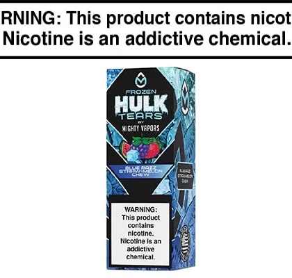 FROZEN BLUE RAZZ STRAW-MELON CHEW BY MIGHTY VAPORS HULK TEARS SALT 30ML - Vapejuice