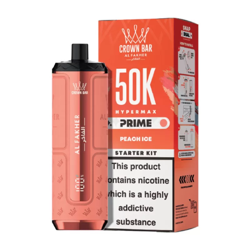 Al Fakher Hypermax Prime 50K Prefilled Pod Kit Peach Ice