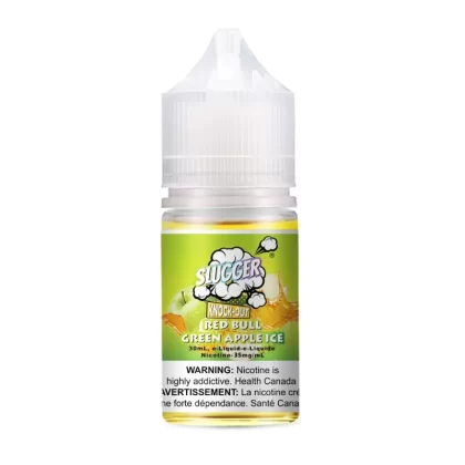SLUGGER Knock Out Salt – Red Bull Green Apple Ice 30ml (20, 35, 50mg) - Vape Product, Vape Product