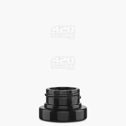 Glossy Black Glass Concentrate Containers | 28mm – 5mL – 385 Count