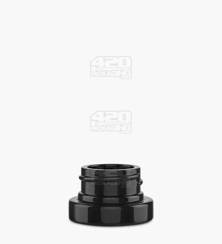 Glossy Black Glass Concentrate Containers | 28mm – 5mL – 385 Count