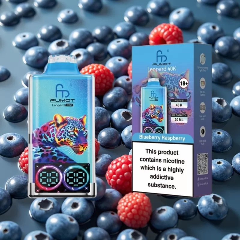 Fumot Leopard 40K Puffs Dual Mesh Disposable Vape Blueberry Raspberry 700mAh Type-C - Bangvapeaustralia - Image 2