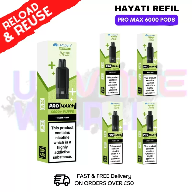 Fresh Mint Hayati ProMax 6K Replacement Pods Box Of 5