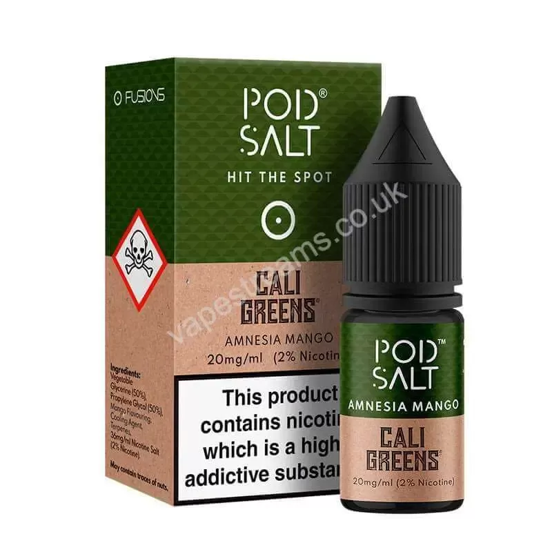 Amnesia Mango Nicotine Salt E-Liquid By Pod Salt Fusions Range - Vapestreams Co
