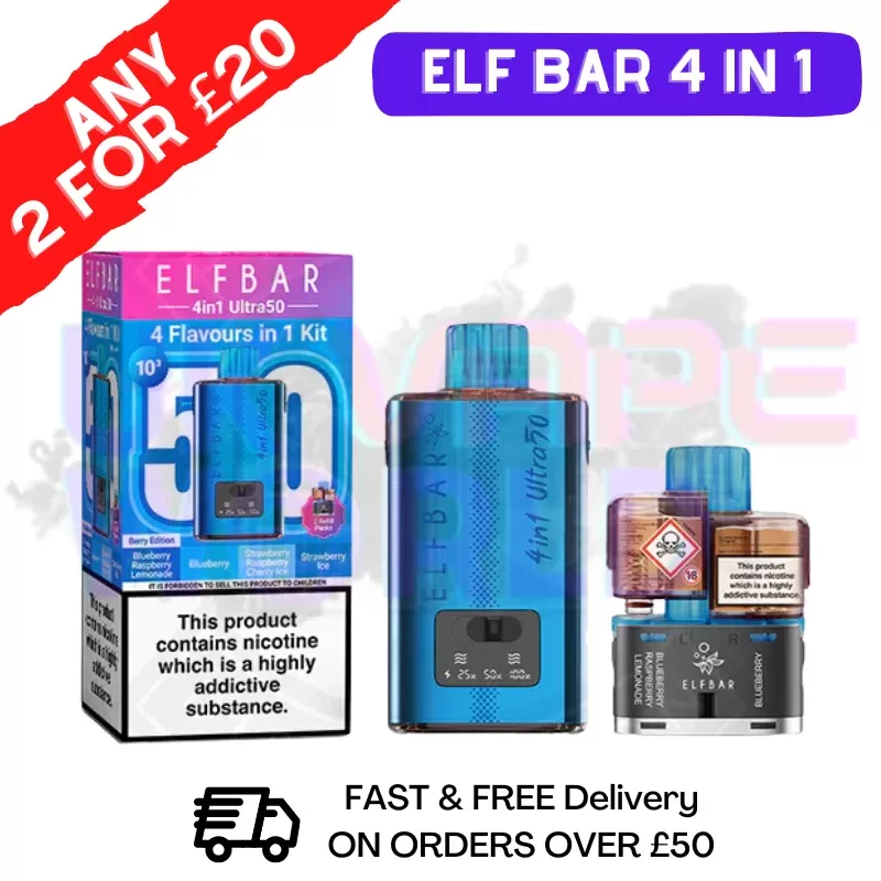 Berry Edition Elf Bar 4 in 1 Ultra Puff Kit