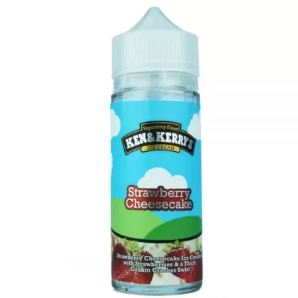 STRAWBERRY CHEESECAKE E LIQUID BY KEN & KERRYS 100ML 60VG