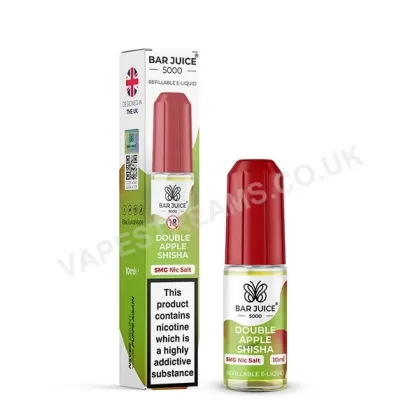 Bar Juice 5000 Double Apple Shisha Nic Salt E-Liquid - Vapestreams Co