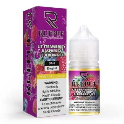 RUFPUF LIT STRAWBERRY RASPBERRY BLUEBERRY ICE NIC SALT – 30ML - Vapebazaar Pk