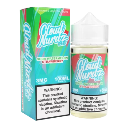 Sour Watermelon Strawberry Iced by Cloud Nurdz TFN 100mL - 12MG
