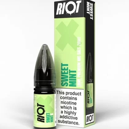 Sweet Mint Nic Salt E-Liquid - Riot X - 20mg - PG 50%