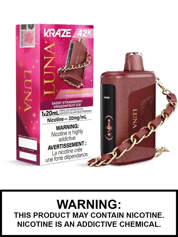 Sassy Strawberry Dragonfruit Ice Kraze Luna Disposable Vape