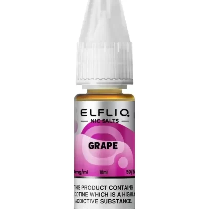 Elf Bar Elfliq Grape Nic Salt Vape Juice - Strength 20mg