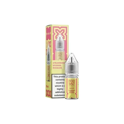 Pod Salt Nexus Strawberry Banana Rhubarb E Liquid 10ml - Nicotine Strength#20mg>10mg>5mg (E04148)