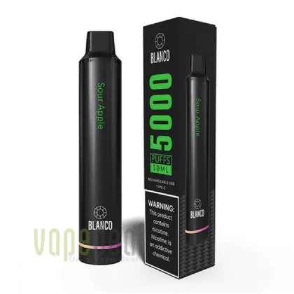Blanco Rechargeable Disposable 5000 Puffs – Sour Apple - Ejuicewarehouse