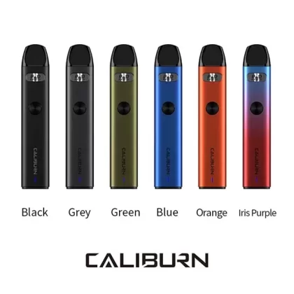Uwell Caliburn A2 Pod Kit 520mAh - Color#Black>Blue>Green>Grey>Iris Purple>Orange